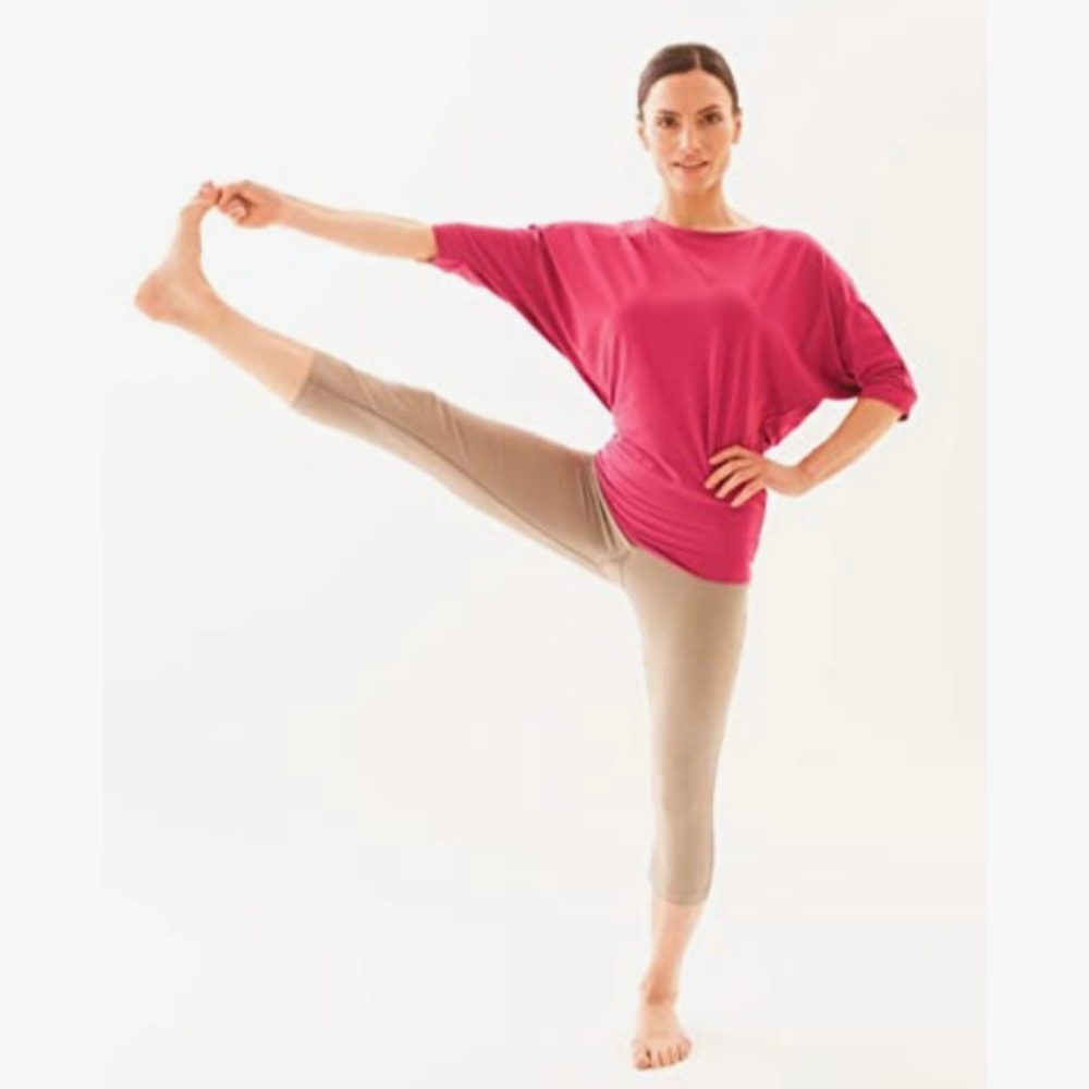 Burke yoga organic bamboo top M in Teal - Picture 10 of 15